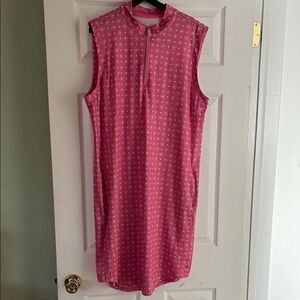 Sleeveless Pink Star-Print Shift Dress